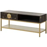 Massivmoebel24 Diamond Grau Mango 110 x 50 x 40 cm
