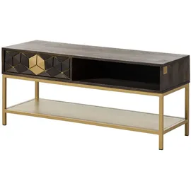 Massivmoebel24 Diamond Grau Mango 110 x 50 x 40 cm