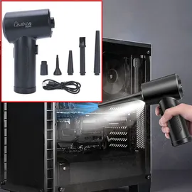 casativo tools Leistungsstarkes Akku-Druckluftgebläse zum Reinigen & Aufblasen, 7kPa, inkl. 5 Aufsätze, kompakt & vielseitig, ideal für Auto, Haushalt & Outdoor