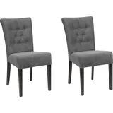 Home Affaire Esszimmerstuhl Queen BESTSELLER«, Set 6 St., Feinstruktur, Polsterstuhl mit Knopfheftung, 2er, 4er oder 6er Set, blau (blaugrau, wenge), Küchenstühle (44209712-0)