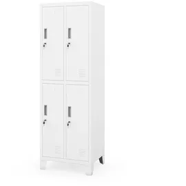 Jan Nowak Arbeitsschutzschrank, Weiß, Metall, 56x172x45 cm Garderobe, Garderobenschränke, Garderobenschränke