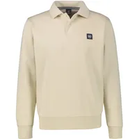 Lerros Langarm-Poloshirt in Übergrössen - foam White - 4XL