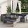 MCW Poly-Rattan-Garnitur A29 14-tlg. Grau