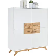 Highboard 120 x 133 x 40 cm Weiß
