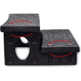 vidaXL Whirlpooltreppe Schwarz 0,65 m