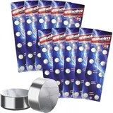 Wilhelm 100 x Wilhelm blister AG 13 /147/LR44/SR44W/357/LR1154/V13GA Qualitätsbatterien 1,5 V Alkaline
