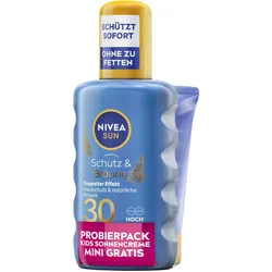 NIVEA SUN Schutz & Bräune LSF30 + Nivea Sun Kinds Schutz und Pflege LSF 50 Mini