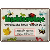 Femer Blechschild Hinweis 30x20cm Insektenwiese Bienen Hummeln