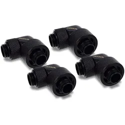 Alphacool 17613, Anpassung, Messing, Schwarz, 1/4", 360°, CE, FC, RoHS