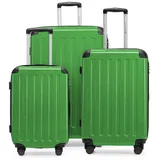 Hauptstadtkoffer Hartschalen-Trolley Alex, 4 Rollen, 3er Koffer-Set, 4 Rollen, TSA 235L grün