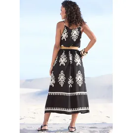 LASCANA Midikleid Ethnodruck Schwarz 34