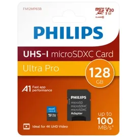 Philips microSDXC Ultra Pro 128GB Class 10 UHS-I V30 + SD-Adapter