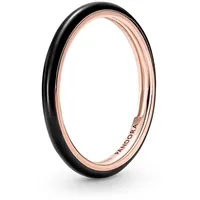 Pandora 189655C01 Damen-Ring ME Schwarz Roségoldfarben, 52/16,6