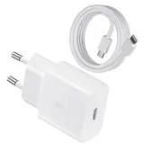 ﻿ USB C Ladegerät für Samsung, 15 Watt USB Type-C Netzteil Schnellladegerät, PD Ladeadapter mit Schnellladefunktion für Samsung Galaxy S21 S20 S10 S9 S8 A54 A53 A52 A51 A50 A34 A14 A13+1,5M Kabel