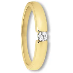 Goldring ONE ELEMENT "Zirkonia Ring aus 333 Gelbgold" Gr. 58, gold, Fingerringe, Damen, 58,mit Zirkonia, Gelbgold 333, Damen Gold Schmuck