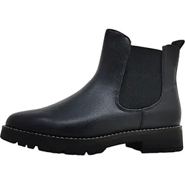 Jana Damen Stiefeletten ohne Absatz mit Reißverschluss Vegan, Schwarz (Schwarz), 40 EU - 40 EU
