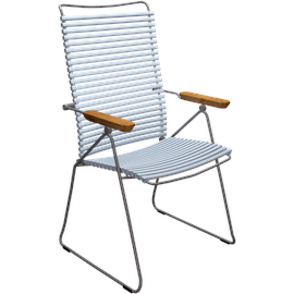 HOUE CLICK Dining Sessel mit verstellbarer Rückenlehne/Bambusarmlehne Stahlgestell