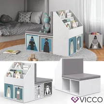 Vicco Kinderregal Onix 90 x 30 x 40 cm Spanplatte weiß