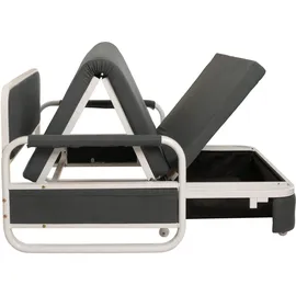 Mendler Schlafcouch Stoff 2-Sitzer Dunkelgrau