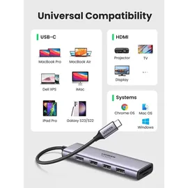 UGREEN USB C Hub 4K at 60Hz USB-C Adapter - Grau