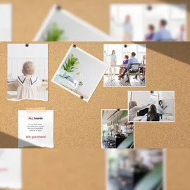 ALLboards Kombitafel magn.Kreidetafel + Kork 60x40 cm, SCHWARZ