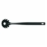 Brabantia Küchenhelfer Basic, Spaghettilöffel, Pastalöffel, Kelle in Schwarz, 365126