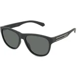 Polaroid PLD 2156/S Unisex-Sonnenbrille Vollrand Cat Eye Kunststoff-Gestell, schwarz