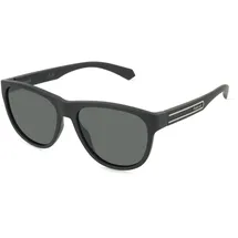 Polaroid PLD 2156/S Unisex-Sonnenbrille Vollrand Cat Eye Kunststoff-Gestell, schwarz