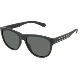 Polaroid PLD 2156/S Unisex-Sonnenbrille Vollrand Cat Eye Kunststoff-Gestell, schwarz