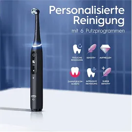 Oral B iO Series 8 black onyx + 2. Handstück weiß + Aufsteckbürste + Reiseetui