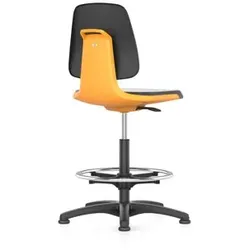 Stuhl Labsit 3 orange Kunst-Leder, Rollen - orange