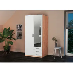 priess Kleiderschrank »Amsterdam«, mit oder ohne LED-Beleuchtung priess Artisan Eiche/Weiß