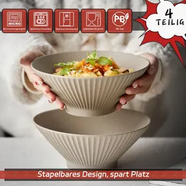 JIWOO Schüsselset Braun 4-tlg.