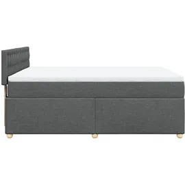 vidaXL Boxspringbett 140 x 200 cm Dunkelgrau