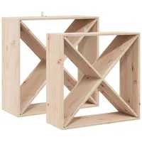 VidaXL Weinregal 62 x 25 x 62 cm Natur