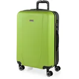 ITACA - Koffer Groß, Koffer Mittelgroß, Hartschalenkoffer M - Robuster Hartschalenkoffer & Koffer & Trolleys mit 4 Rollen, ideal als Reisekoffer für Jede Reise, Pistazien-Anthrazit