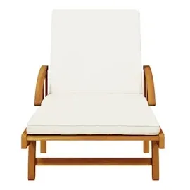 vidaXL Sonnenliegen 2 Stk. mit Tisch Massivholz Akazie