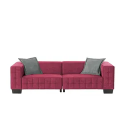 smart Big Sofa  Delilah , rot , Maße (cm): B: 255 H: 69 T: 106