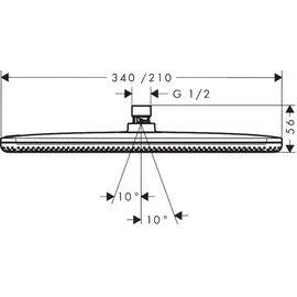 Hansgrohe Raindance Alive Q Kopfbrause 210/340 1-jet EcoSmart (24531140)