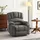 MCombo Relaxsessel 7102 Mikrofaser 70 x 100 x 80 cm Grau mit Aufstehhilfe & Liegefunktion