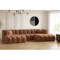 kaiser möbel Ecksofa, U-from, Sofa Grand modular stoff Salvador Braun - Braun