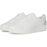 FitFlop Rally Crystal-backtab Leather Sneakers Schuh, Urban White Silver, 42.5 EU