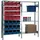 tecwerk Anbauregal Stahl H2000xB1000xT500mm blau/rot 10 Stahlbd.