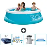 Intex Easy Set Schwimmbecken rund – 183x51 cm – Zubehör CB1 Blau No Size