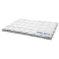HANSKRUCHEN Nobel House Bettdecke Daunen 90% 155x200 cm Medium waschbar Allergiker Ganzjahresbettdecke atmungsaktiv Daunendecke weiss - Weiß