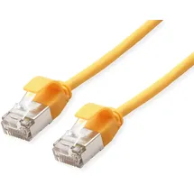 Roline U/FTP DataCenter Patchkabel Kat.6A (Class EA), LSOH, slim, gelb, 0,3 m