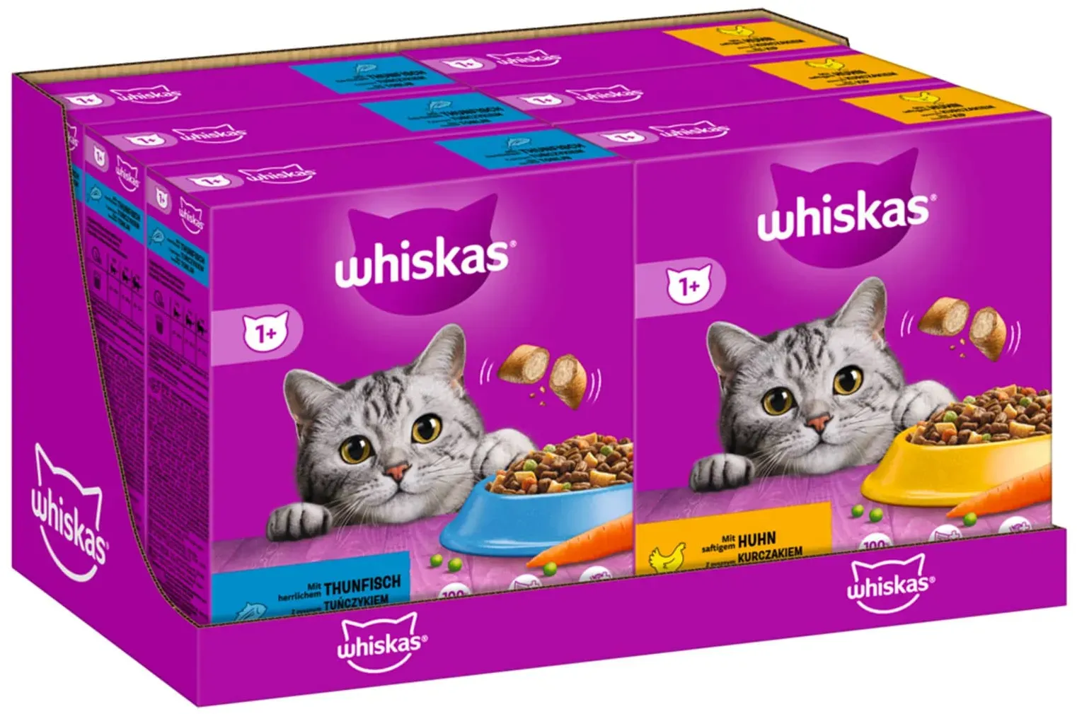Whiskas Katzennahrung 800 g, verschiedene Sorten, 6er Pack