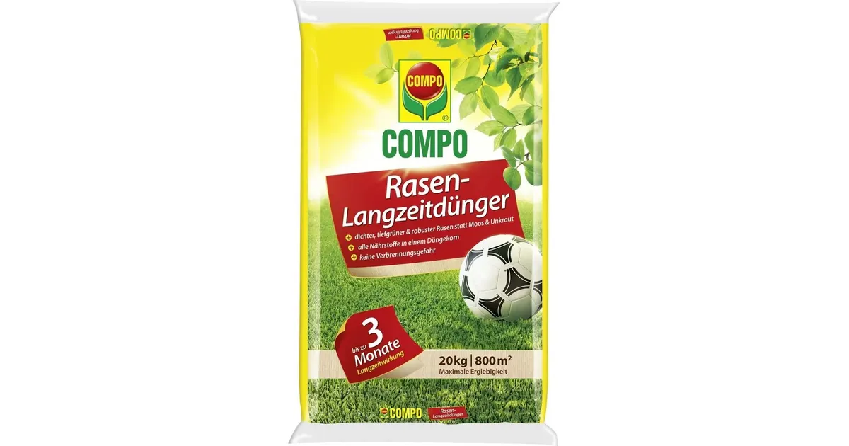 Compo Rasendnger mit Langzeitwirkung 20 kg (Juni 2026 Preise) |  Preisvergleich bei billiger.de