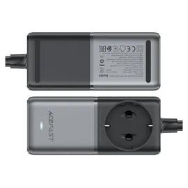 ACEFAST Z2 GaN 75W PD-Tischladegerät 3x USB-C USB-A - Schwarz Grau