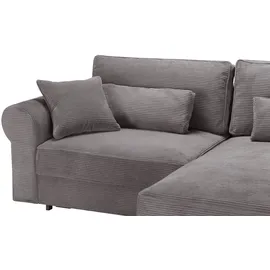 ed exciting design Ecksofa beidseitig montierbar Angelina klein ¦ braun ¦ Maße (cm): B: 255 H: 92 T: 185.0